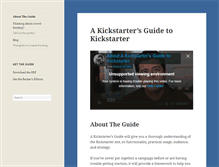 Tablet Screenshot of kickstarterguide.com